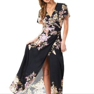 (Sold) Spell Blue Skies wrap dress